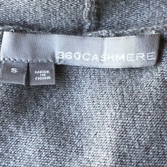 360 Cashmere Open Drape Gray Cardigan Small - Picture 5 of 10